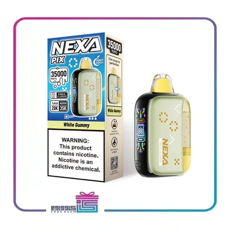 پاد یکبار مصرف نکسا طعم آدامس بادکنکی 35 هزار پاف nexa disposable pod 35000 puff